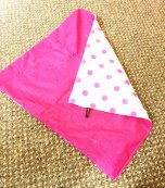 Crinkle Square  - Pink Spots